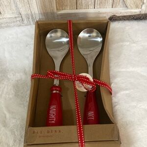 Rae Dunn Naughty and Nice Serving Spoons